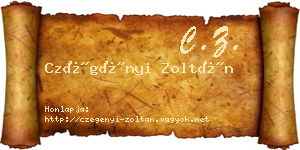 Czégényi Zoltán névjegykártya
