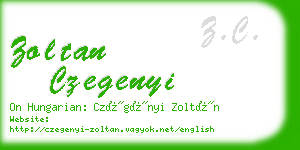 zoltan czegenyi business card